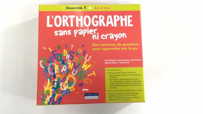 Ensemble 1 L'orthographe sans papier ni crayon